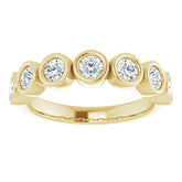 14K Yellow 5/8 CTW Natural Diamond Anniversary Band